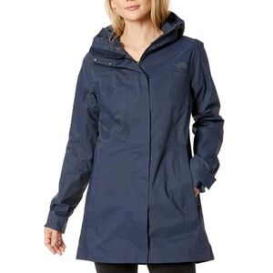 The North Face Hooded Dark Blue Trench Coat